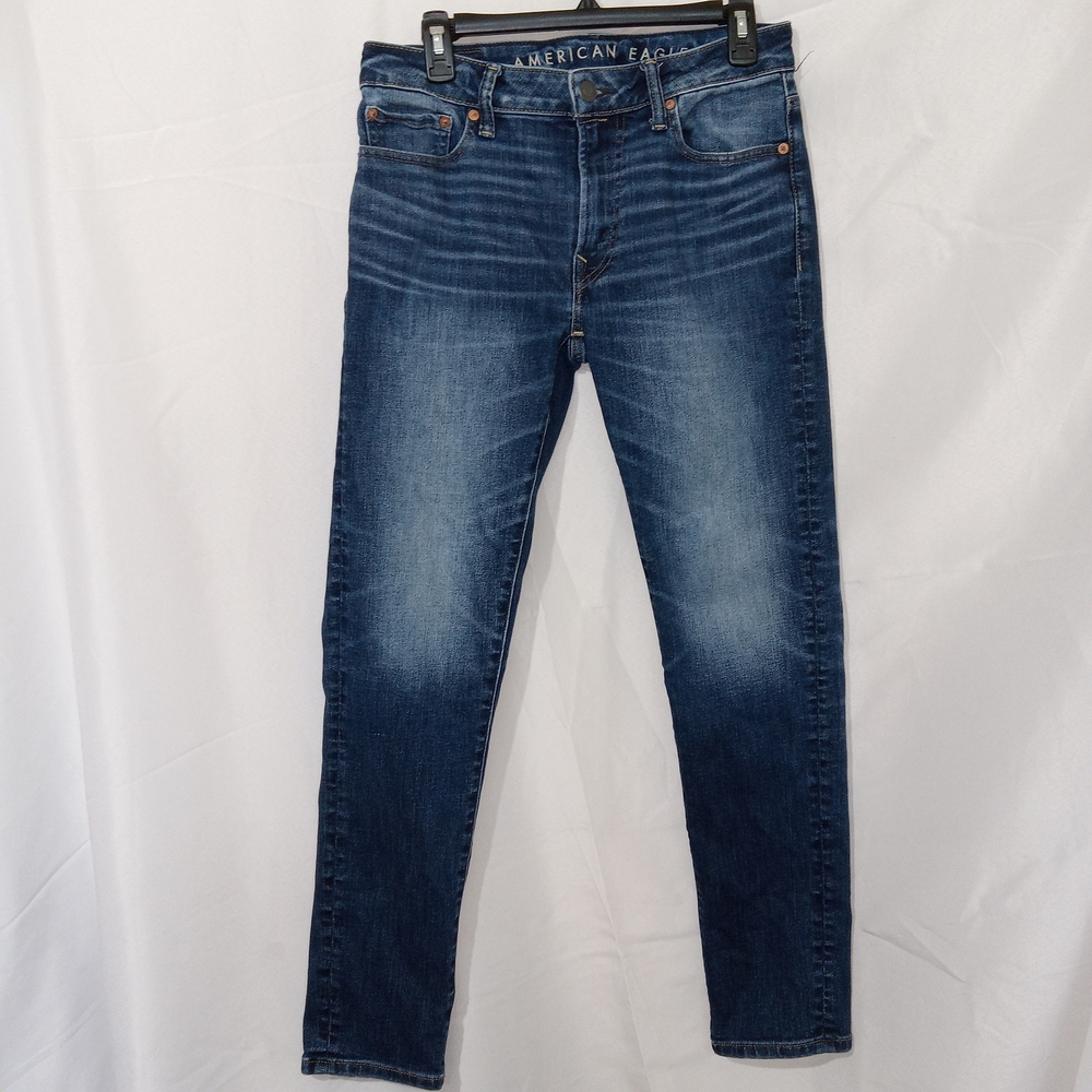 American Eagle Men's Jeans Size 30x31 Airflex Temp Tech Blue Slim Fit Denim